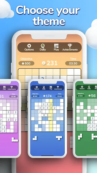 Blodoku MOD APK на Android — Без рекламы и бесконечные подсказки — скриншот 2