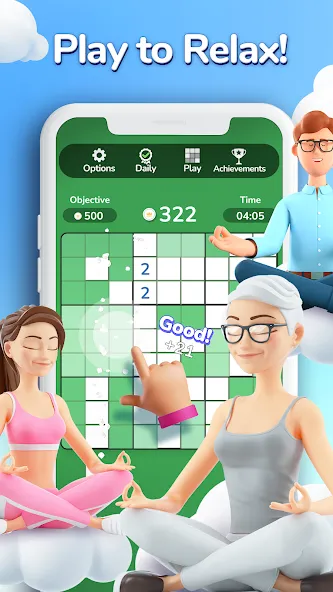Blodoku MOD APK на Android — Без рекламы и бесконечные подсказки — скриншот 3