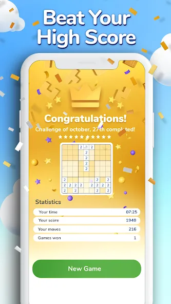Blodoku MOD APK на Android — Без рекламы и бесконечные подсказки — скриншот 5
