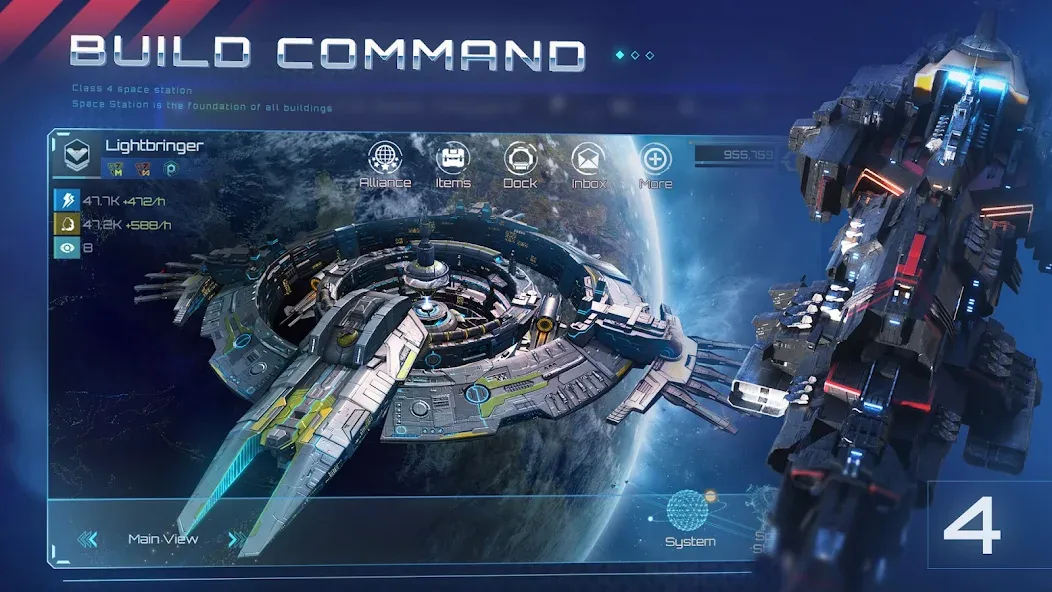 Скачать взломанную Nova Empire: Space Commander — Безлимитные ресурсы и мощный флот — скриншот 4