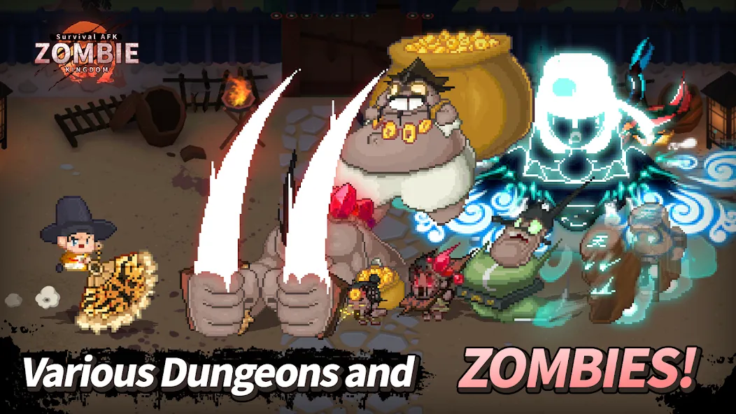 ZOMBIE Kingdom : Idle RPG MOD — Безлимитные деньги и алмазы на Андроид — скриншот 3