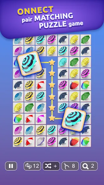Onnect - Pair Matching Puzzle — Подсказки доступны без ограничений — скриншот 3