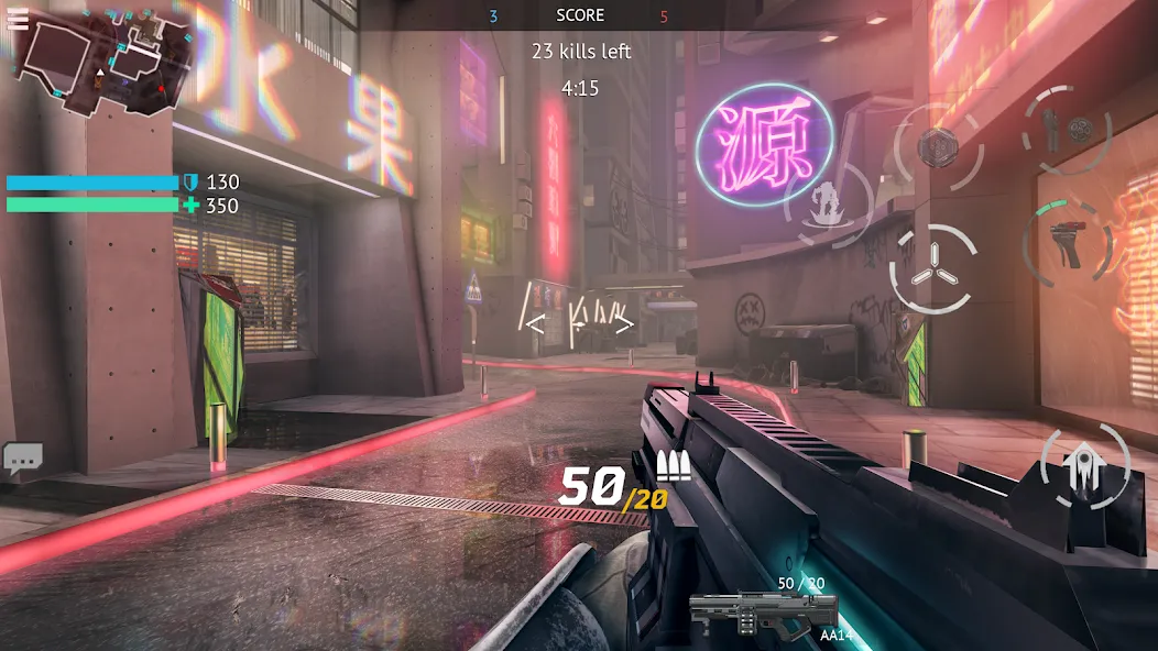 Infinity Ops: Cyberpunk FPS Mod APK Безлимитные патроны и улучшенное оружие — Скачать на Андроид — скриншот 1