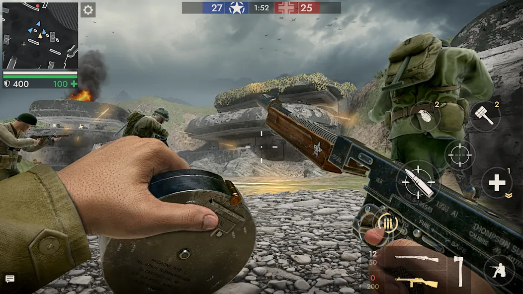 World War Heroes — WW2 PvP FPS MOD APK на Android — Безлимитные деньги и всё оружие — скриншот 1