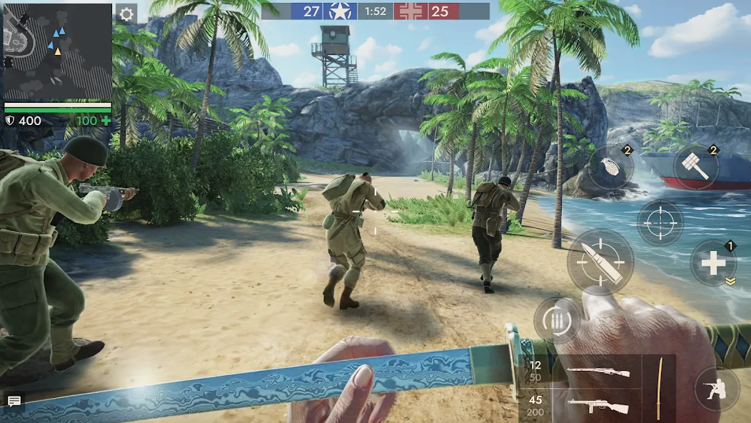 World War Heroes — WW2 PvP FPS MOD APK на Android — Безлимитные деньги и всё оружие — скриншот 2