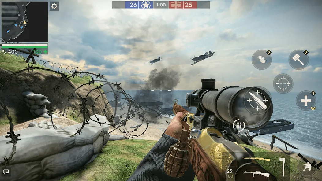World War Heroes — WW2 PvP FPS MOD APK на Android — Безлимитные деньги и всё оружие — скриншот 3