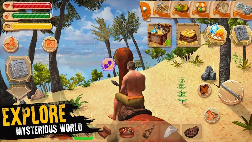Jurassic Survival Island MOD APK — Безлимитные ресурсы и здоровье — скриншот 5