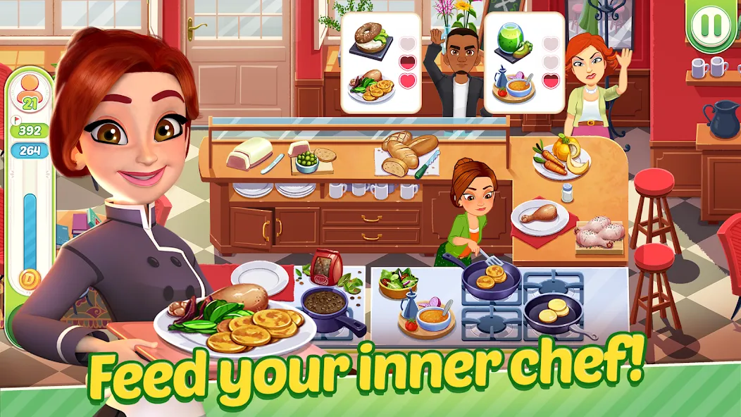 Скачать Delicious World - Cooking Game MOD APK — Безлимитные монеты и энергия — скриншот 2