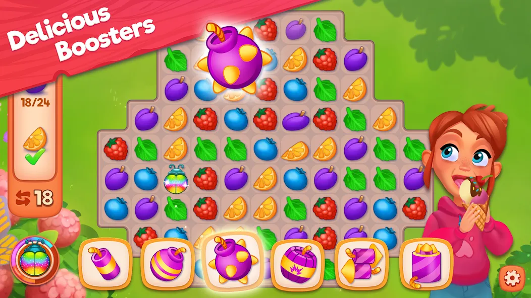 Скачать Delicious B&B: Decor & Match 3 MOD APK — Безлимитные деньги и жизни — скриншот 4