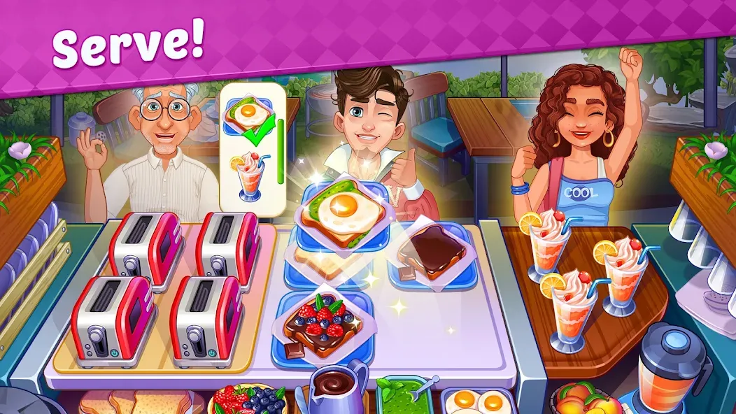 Скачать My Cafe Shop : Cooking Games с модом — Безлимитные монеты и алмазы — скриншот 3