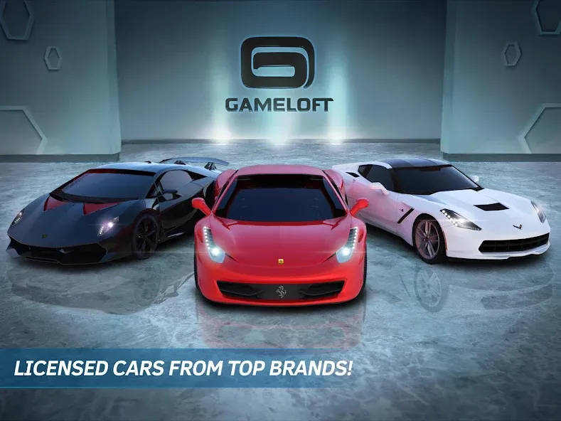 Скачать Asphalt Nitro MOD APK — Безлимитные деньги и все машины открыты — скриншот 1