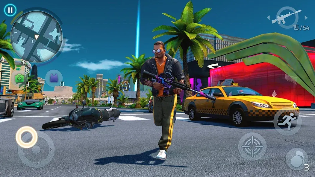 Скачать Gangstar Vegas: World of Crime MOD APK — Безлимитные деньги и патроны — скриншот 3