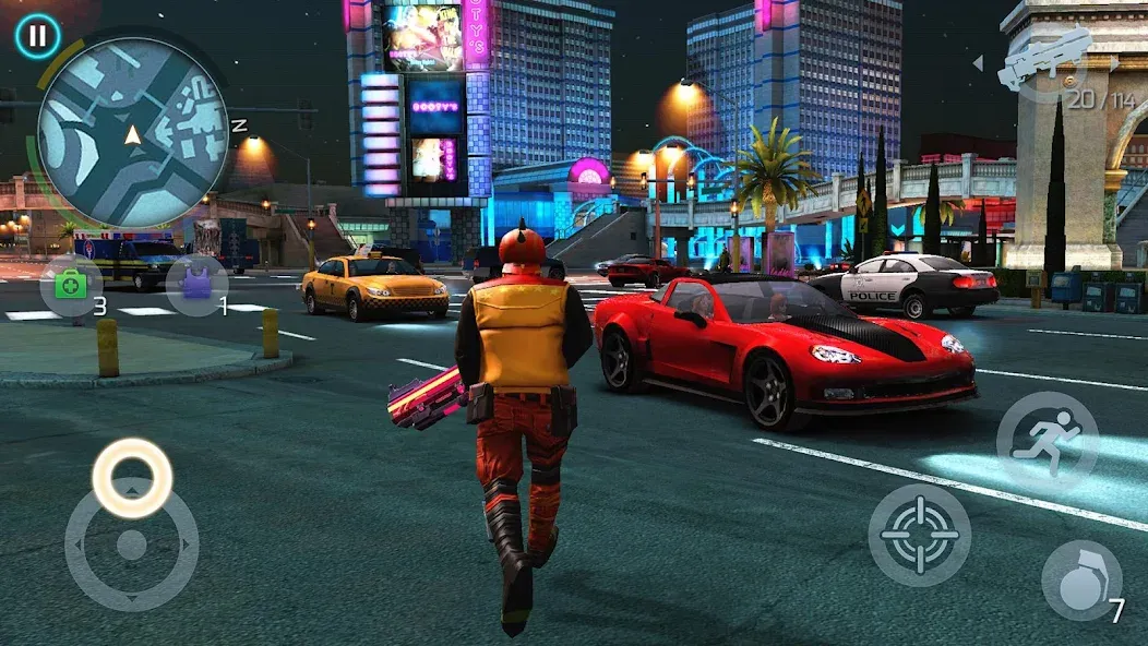 Скачать Gangstar Vegas: World of Crime MOD APK — Безлимитные деньги и патроны — скриншот 5