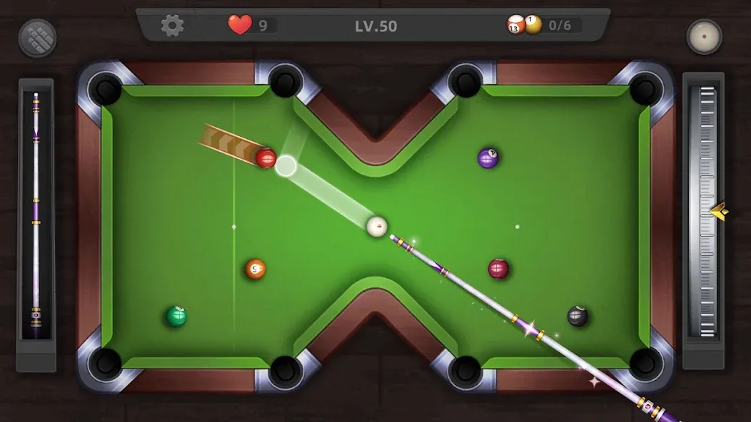 Скачать взлом Pool Billiards 3D:Bida بیلیارد на Андроид — Безлимитные монеты и все уровни открыты — скриншот 3