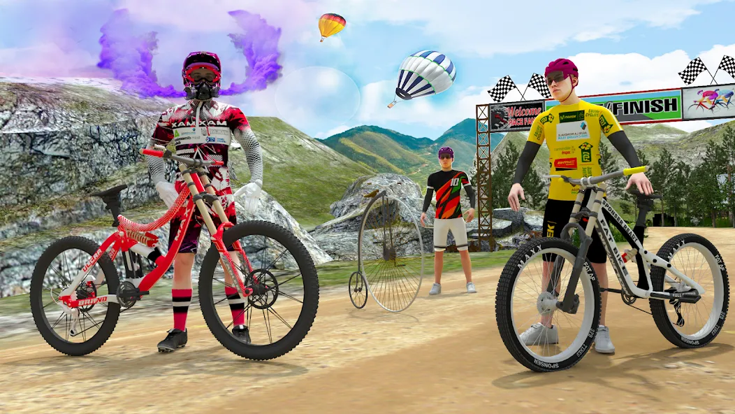 Скачать взломанную BMX Rider: Cycle Race Game — Безлимитные деньги и все велосипеды — скриншот 4