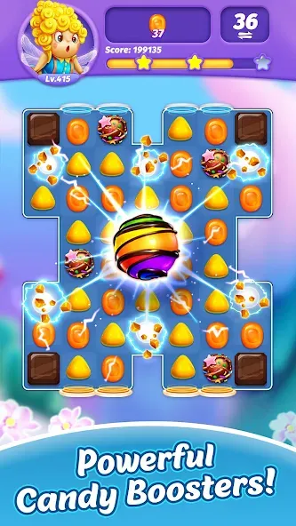Candy Charming - Match 3 Games (Мод Безлимитные жизни и подсказки) — скриншот 2