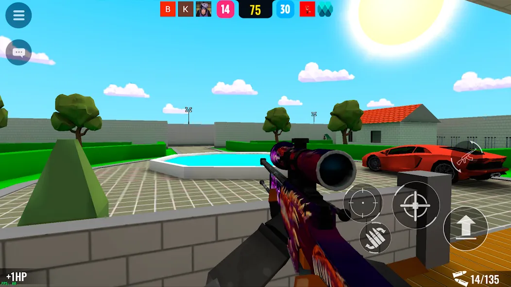 BLOCKFIELD — 5v5 PvP Shooter — Мод: Безлимитные патроны и открыто оружие — скриншот 2