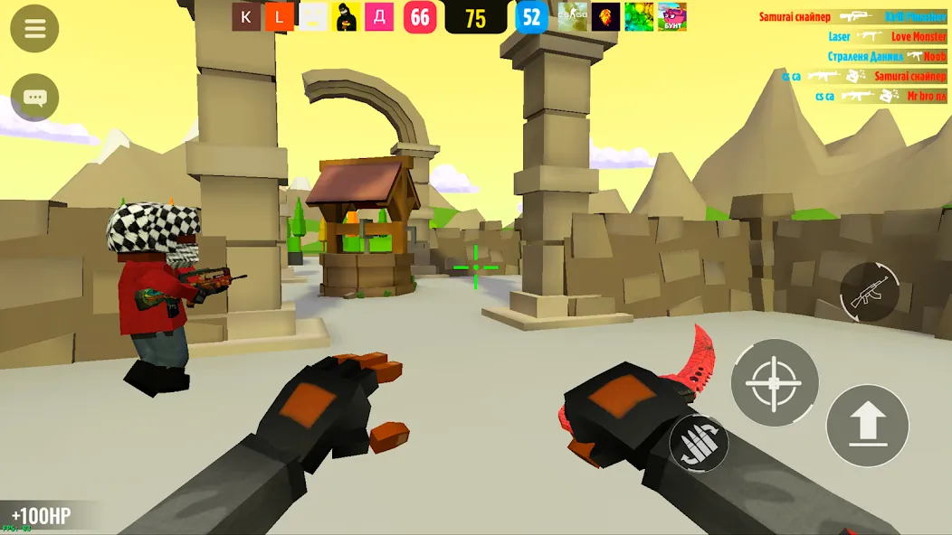 BLOCKFIELD — 5v5 PvP Shooter — Мод: Безлимитные патроны и открыто оружие — скриншот 4
