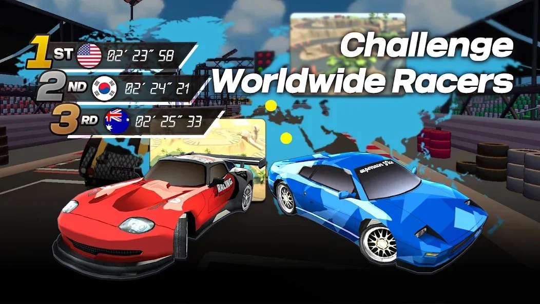 Drift Rally Boost ON на Андроид — Мод Безлимитные деньги и нитро — скриншот 3