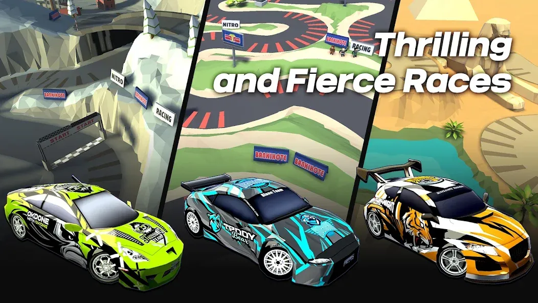Drift Rally Boost ON на Андроид — Мод Безлимитные деньги и нитро — скриншот 4
