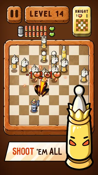 Скачать взлом Bullet Chess: Board Shootout на Андроид — Безлимитные деньги и патроны — скриншот 1