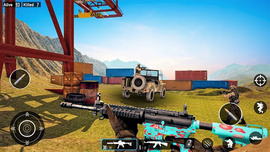Скачать Commando Gun Shooting Games MOD APK — Безлимитные патроны и здоровье — скриншот 2