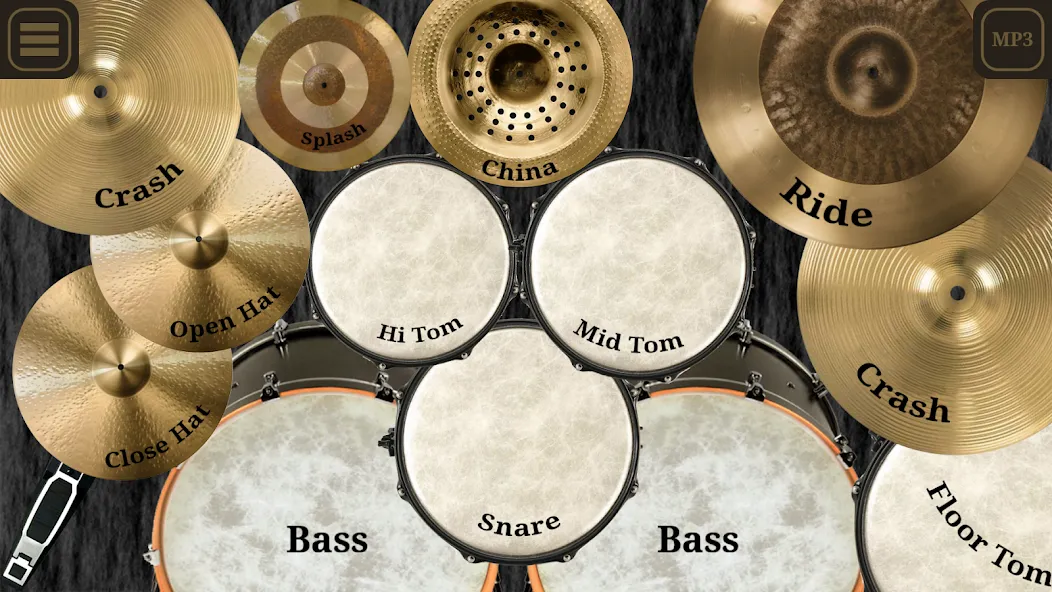 Скачать Drum kit (Drums] free (Мод: Реалистичные барабаны без рекламы) на Андроид — скриншот 1
