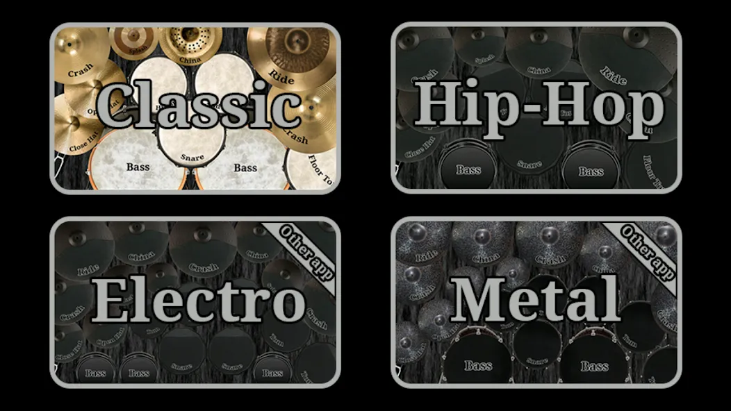 Скачать Drum kit (Drums] free (Мод: Реалистичные барабаны без рекламы) на Андроид — скриншот 5