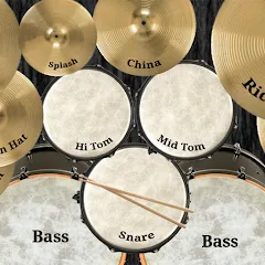 Скачать Drum kit (Drums] free (Мод: Реалистичные барабаны без рекламы) на Андроид