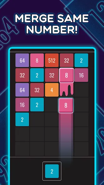 Join Blocks 2048 Number Puzzle (Мод Без рекламы и бесконечные подсказки) — скриншот 3