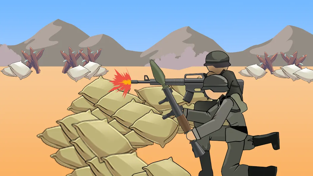 Stickman WW2 — Взломанная версия (Безлимитные деньги и оружие) — скриншот 2 Stickman WW2 — Взломанная версия (Безлимитные деньги и оружие) — скриншот 2