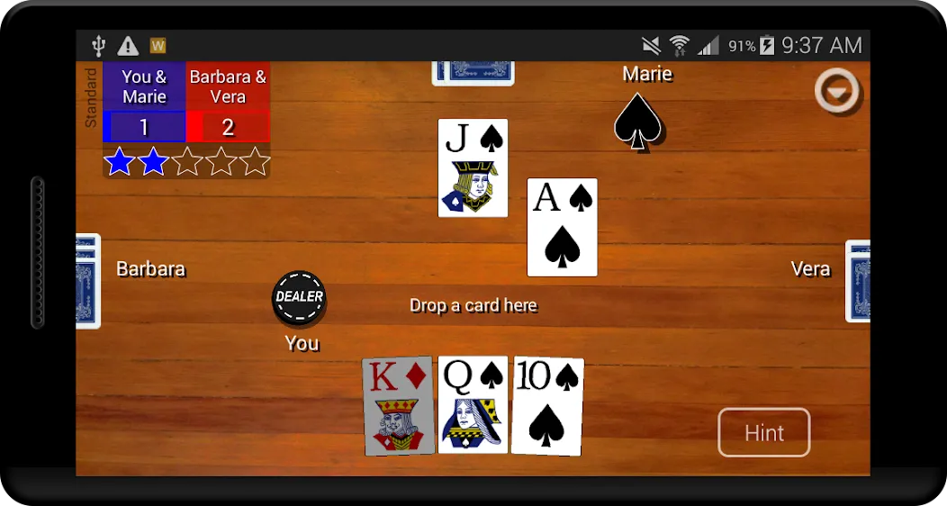 Euchre Card Classic MOD APK — Безлимитные подсказки и монеты — скриншот 2