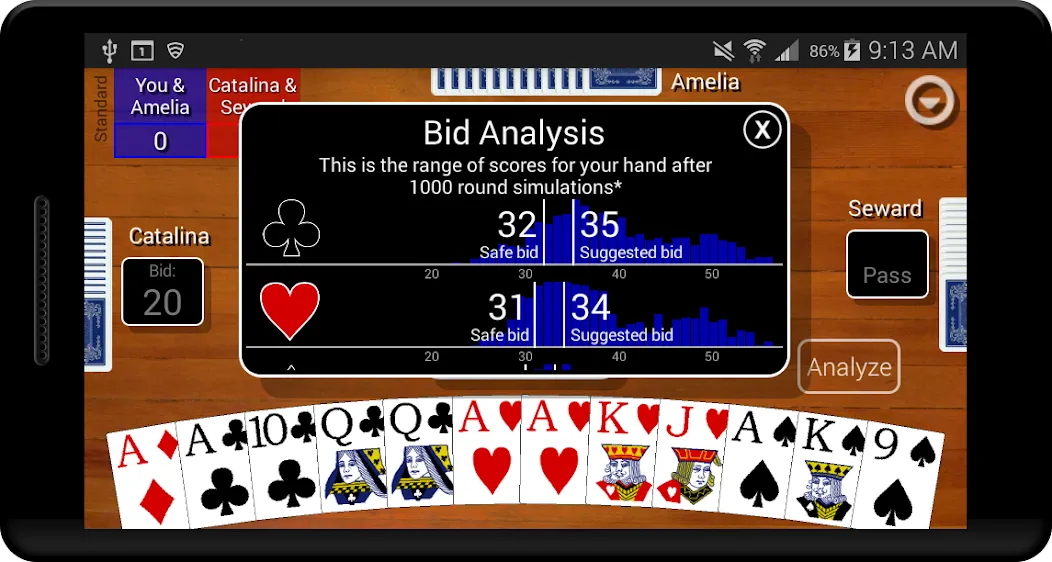 Pinochle Classic MOD APK на Android — Классическая карточная игра без рекламы — скриншот 3