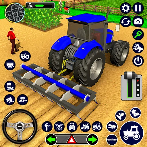 Real Tractor Driving Simulator Mod APK Реалистичное управление трактором без рекламы — Скачать на Андроид — скриншот 1
