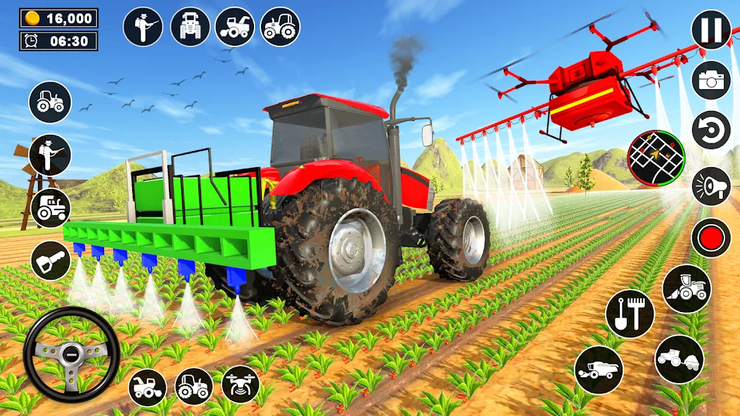 Real Tractor Driving Simulator Mod APK Реалистичное управление трактором без рекламы — Скачать на Андроид — скриншот 4