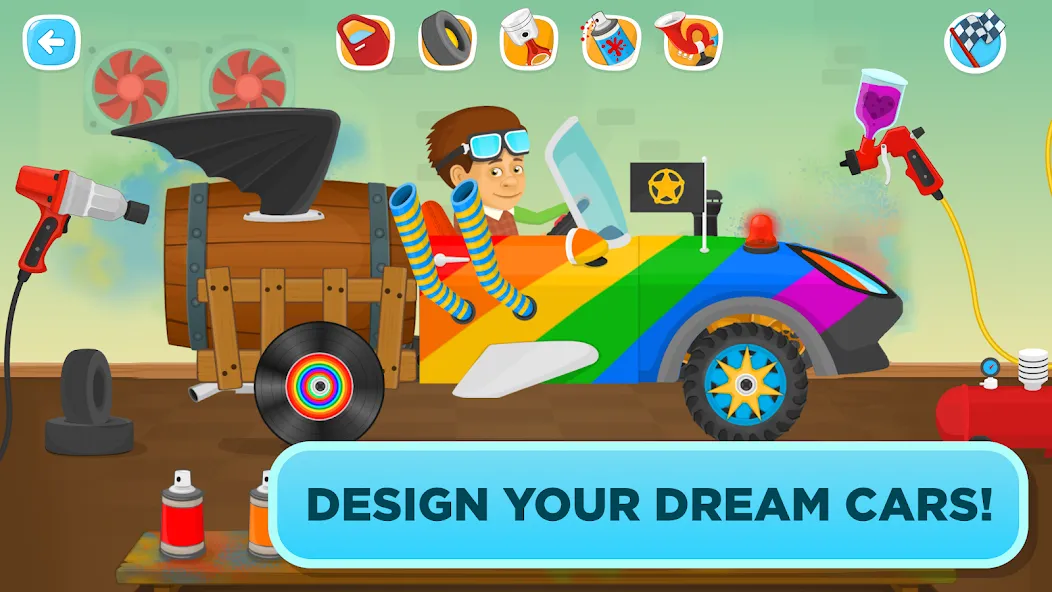 Скачать Garage Master - games for kids на Андроид — Все машины открыты и много денег — скриншот 3