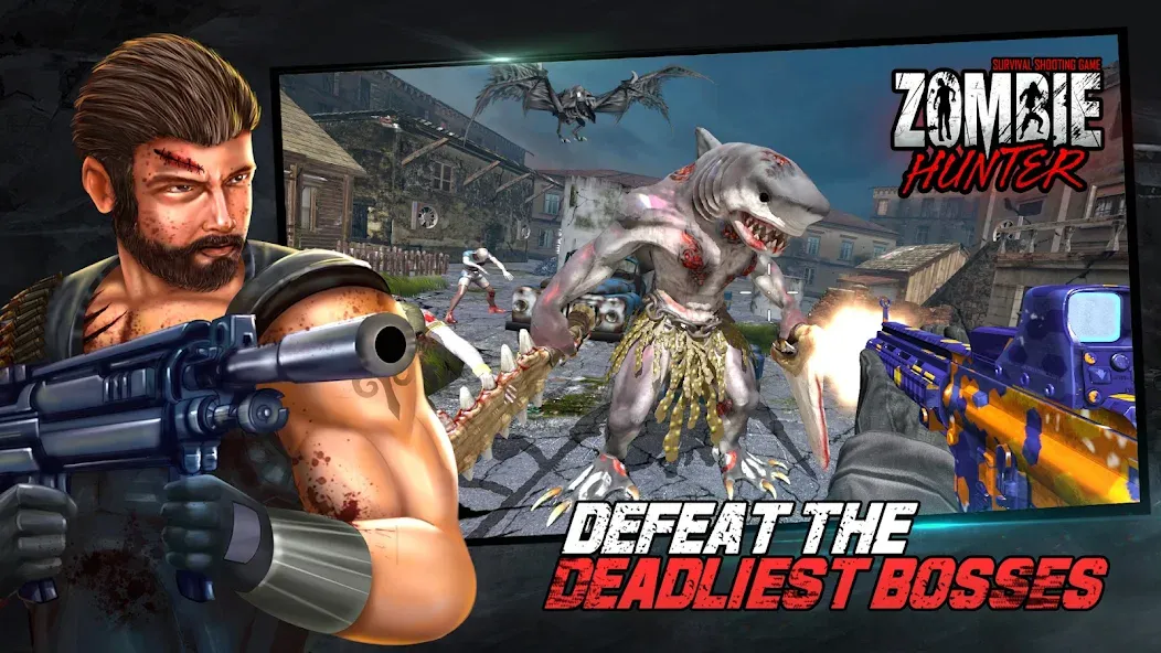 Zombie Hunter - Shooting Game (Мод Безлимитные патроны и улучшения) — скриншот 2 Zombie Hunter - Shooting Game (Мод Безлимитные патроны и улучшения) — скриншот 2