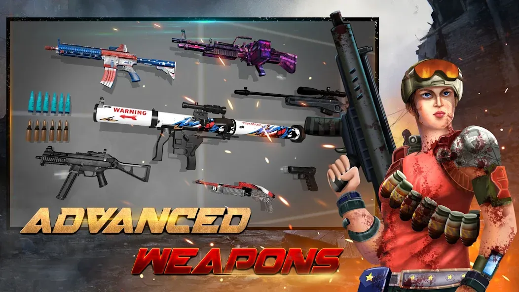 Zombie Hunter - Shooting Game (Мод Безлимитные патроны и улучшения) — скриншот 3 Zombie Hunter - Shooting Game (Мод Безлимитные патроны и улучшения) — скриншот 3