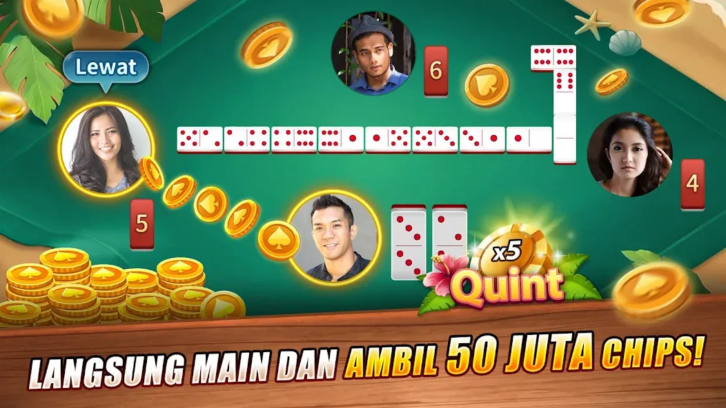 Скачать LUXY Domino Gaple QiuQiu Poker MOD APK — Безлимитные монеты и все режимы — скриншот 1
