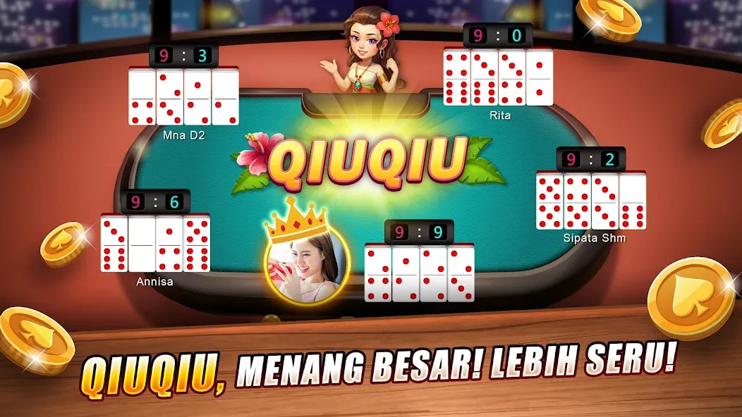 Скачать LUXY Domino Gaple QiuQiu Poker MOD APK — Безлимитные монеты и все режимы — скриншот 2