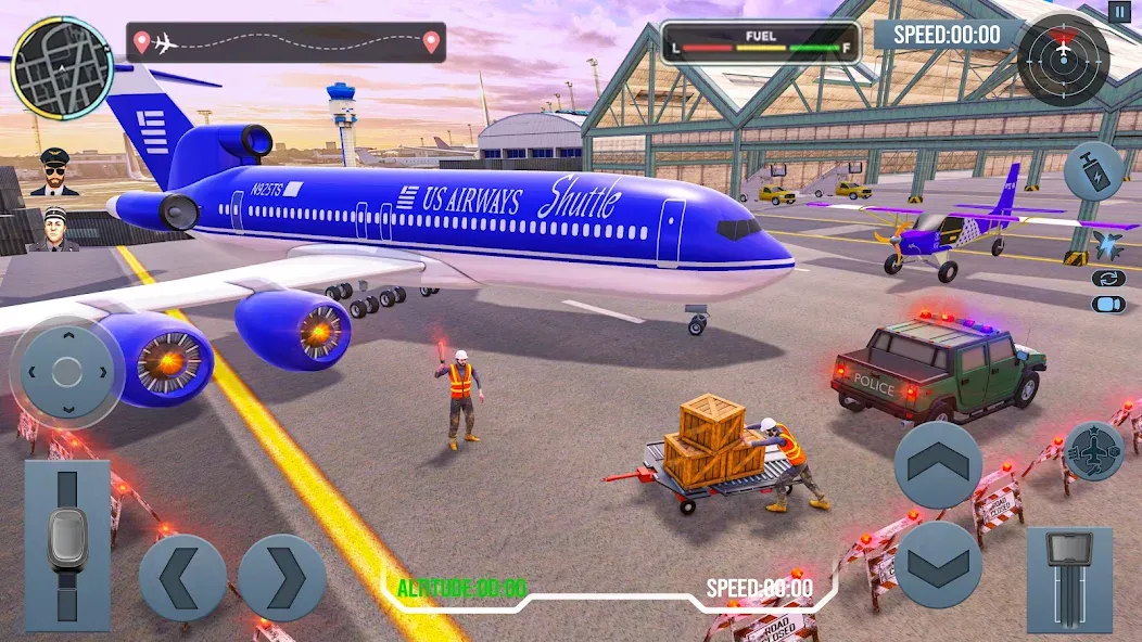 Airplane Simulator Plane Games на Андроид — Мод Безлимитные деньги и топливо — скриншот 2