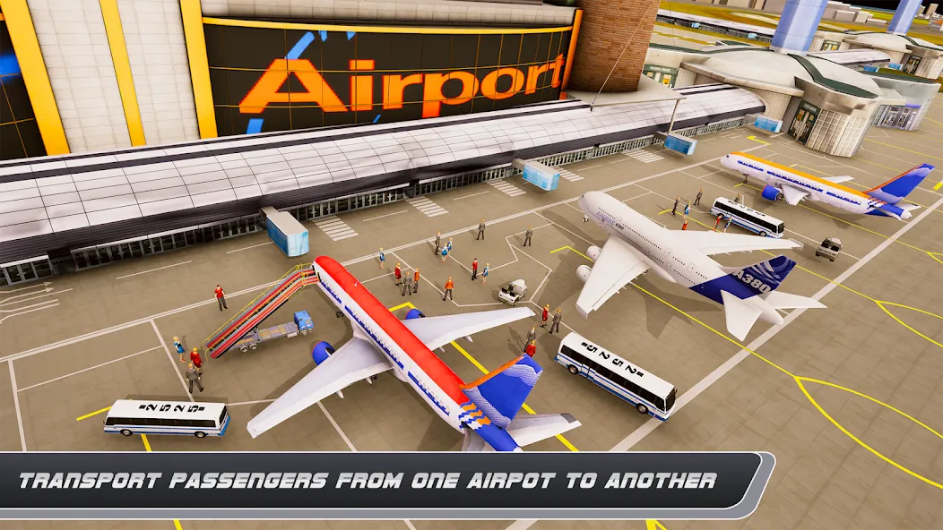 Airplane Simulator Plane Games на Андроид — Мод Безлимитные деньги и топливо — скриншот 5