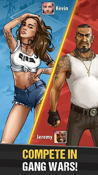 Взлом The Gang: Street Mafia Wars — Безлимитные деньги и оружие — скриншот 1