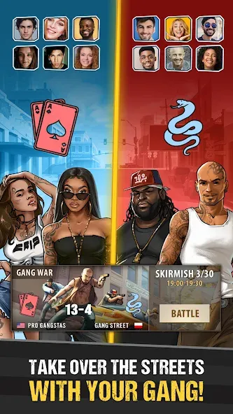 Взлом The Gang: Street Mafia Wars — Безлимитные деньги и оружие — скриншот 3