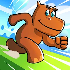 Скачать Hippo Dash MOD APK — Безлимитные жизни и ускорение скорости