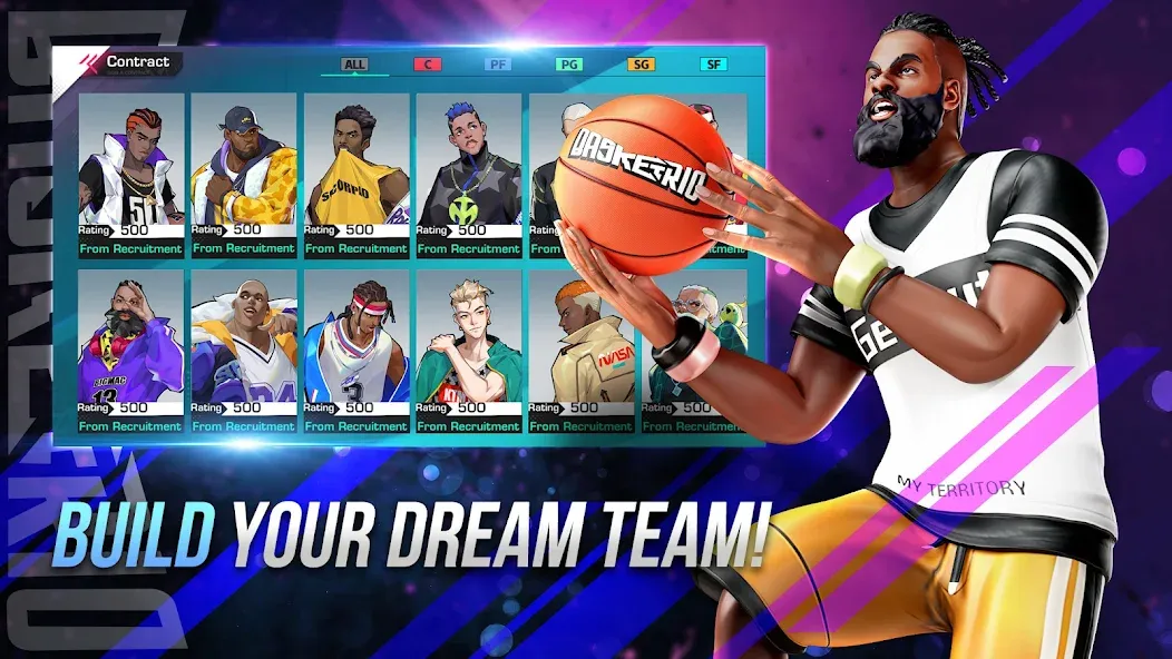 Basketrio - Allstar Streetball на Андроид — Мод Безлимитные деньги и все игроки открыты — скриншот 3