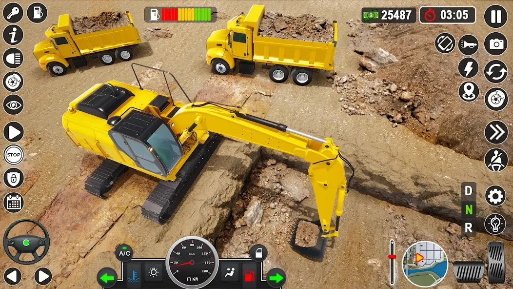 Construction Games Simulator (Мод Безлимитные деньги и техника) — скриншот 1