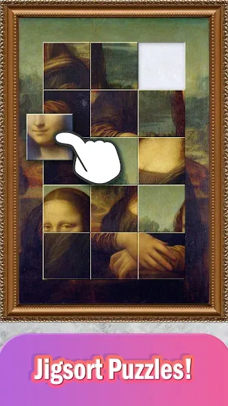 Jigsort Puzzles (Мод Безлимитные подсказки и открыты все уровни) — скриншот 1