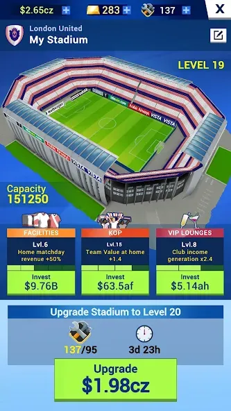 Idle Eleven - Soccer tycoon на Андроид — Безлимитные деньги и все команды — скриншот 3