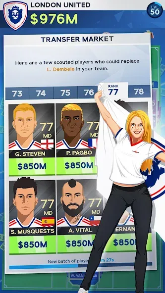 Idle Eleven - Soccer tycoon на Андроид — Безлимитные деньги и все команды — скриншот 4